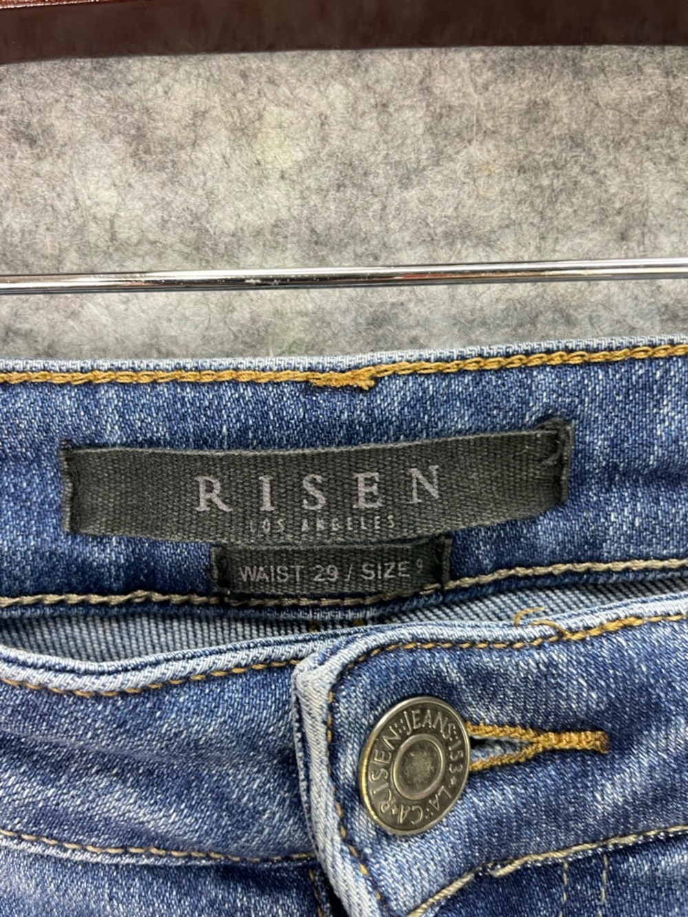 Risen Lose Angeles Jeans Womens 9 High Rise Distressed Raw Hem Denim Pants - Picture 6 of 15